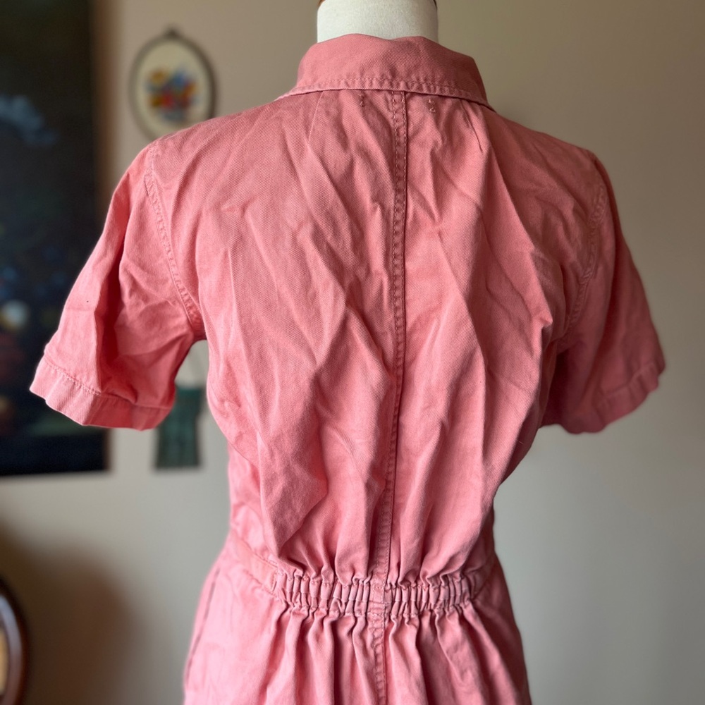 ☾ Madewell Wide-Leg Utility Jumpsuit Romper in Dried Coral - Picture 7 of 9